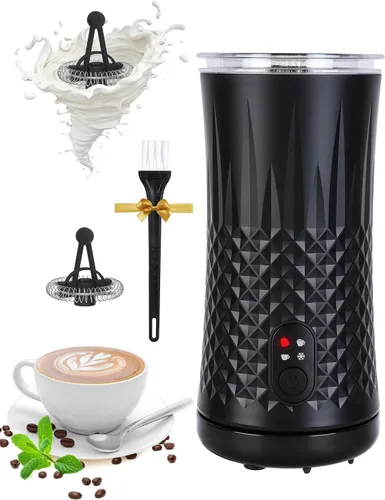 Espumador de leche, espumador de leche eléctrico y vaporizador, espumador 4 en 1 para café, máquina automática de espuma fría y caliente, calentador