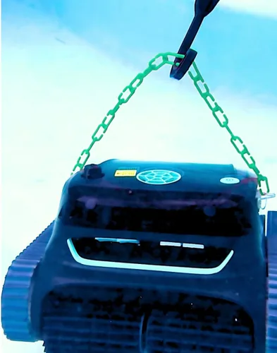 Miniatura 11 de Gancho de correa azul para limpiador robótico de piscinas, robot retidor de pared y línea de flotación, piscinas enterradas, inalámbrica, funciona