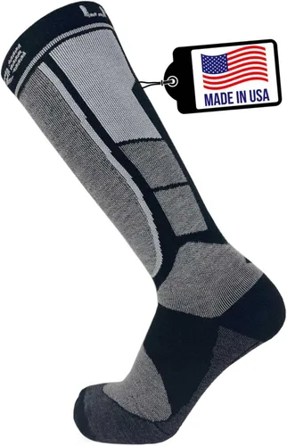 Miniatura 11 de Pure Athlete Calcetines de esquí fabricados en Estados Unidos, calcetines ligeros de lana de alpaca para el invierno para esquiar