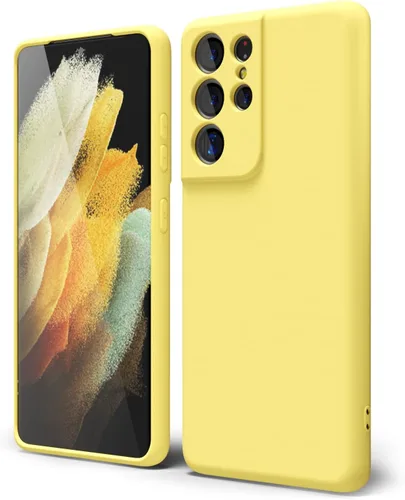 oakxco Funda para teléfono Samsung Galaxy S21 Ultra de silicona líquida con agarre, linda, delgada, fina, suave, de goma TPU lisa y suave, cubierta