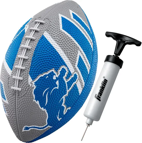 Franklin Sports NFL Team Footballs - Rubber Youth Mini Balls for All Teams - Kids 8.5" Football + Air Pump Sets - Official NFL Licensed