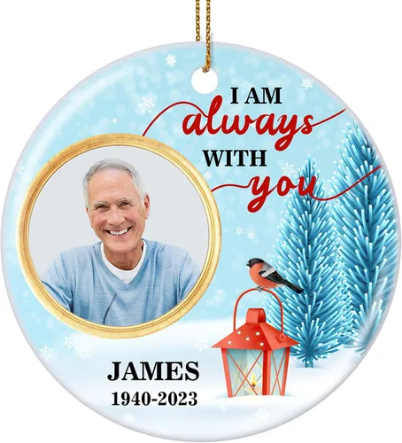 Miniatura 22 de Adornos de Navidad Personalizados 2025, Adornos con Fotos para Árbol de Navidad, Regalos Personalizados para Recién Nacidos, Parejas, Mujeres
