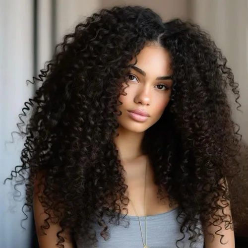Miniatura 75 de Paquetes de cabello afro rizado y kinky, extensiones de cabello humano de 8 pulgadas, tejido rizado sin procesar, doble entretejido, virgen