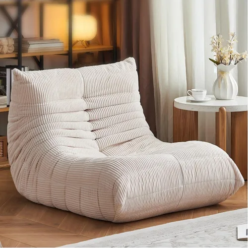 ZCUBED Sillas Grandes de Puf para Adultos, Silla de Salón de Espuma Viscoelástica, Comodo Puf de Corduroy Grande, Sofá Perezoso, Cómoda Silla de