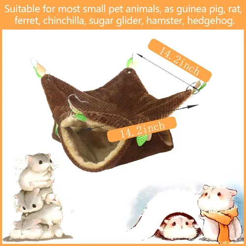 Miniatura 4 de LEFTSTARER Hamaca para rata de hurón – Túnel de conejillo de indias escondite jaula, juguete para hámster Sugar Glider Chinchilla
