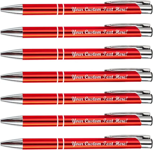 Miniatura 11 de Bolígrafo personalizado de tinta negra para eventos, ferias comerciales, paquete de 50 Verde