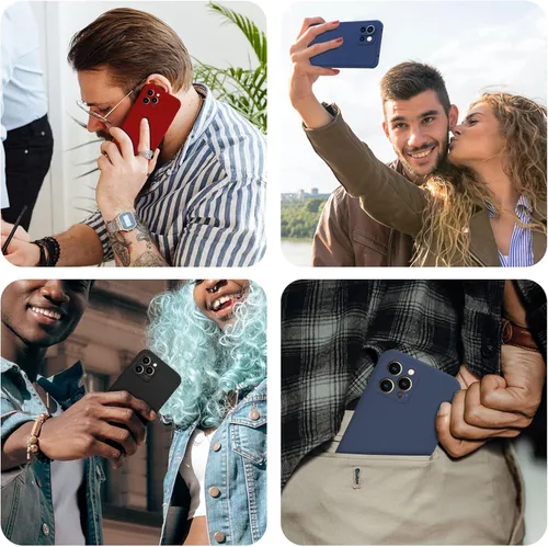 Miniatura 6 de Funda para Samsung Galaxy S22 Ultra, funda de goma de gel de silicona líquida, [protección de cámara] Funda protectora de microfibra suave delgada