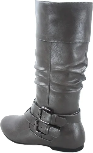 Miniatura 3 de Forever Sonny-54 - Botas de equitación para mujer con hebilla y puntera redonda