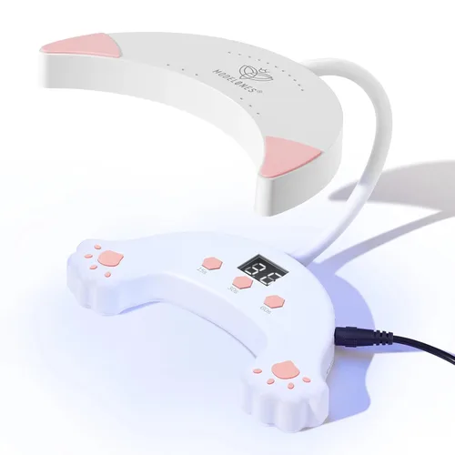 modelones Lámpara de uñas LED UV, cuello de ganso, luz UV para uñas de gel, luz de uñas de 48 W para esmalte de gel con 3 temporizadores y pantalla