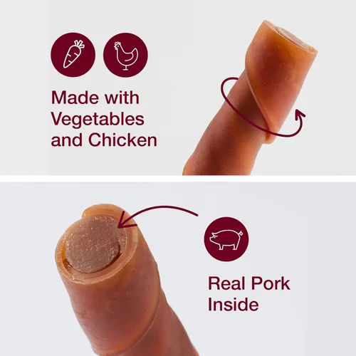 Miniatura 3 de SmartBones - Twist Sticks rellenos con cerdo, 6 unidades, 6.9 onzas, masticables sin piel para perros hechos con pollo real y cerdo real
