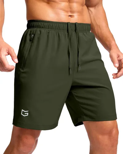 Miniatura 70 de G Gradual Pantalones cortos deportivos para correr para hombre con bolsillos con cremallera, de secado rápido, de 7 pulgadas, 5 pulgadas, 9