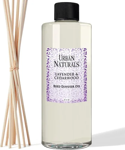 Miniatura 88 de Urban Naturals Recambio de aceite difusor de varillas ámbar y lavanda, lavanda relajante, ámbar cálido, aroma calmante para habitación, 4 onzas +