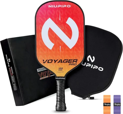 Miniatura 16 de niupipo Pickleball Paddles Set of 2/4/1, USAPA Approved Carbon Fiber & Fiberglass Hybrid, Easy Power, Polypropylene Honeycomb Core, Cushioned 4.72