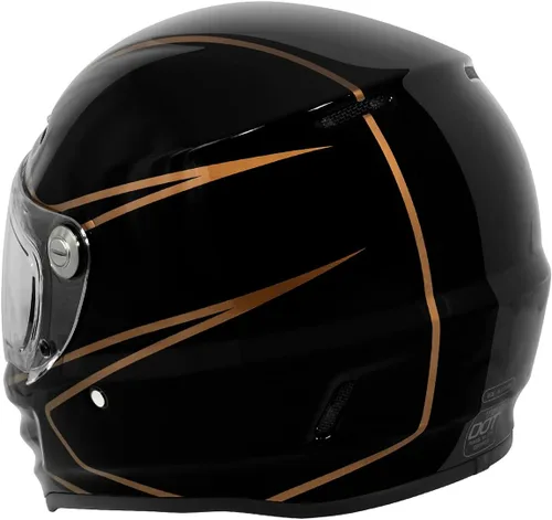 Miniatura 2 de Casco Torc T-9 Retro de Cara Completa Deep Stage Escenario profundo negro brillante