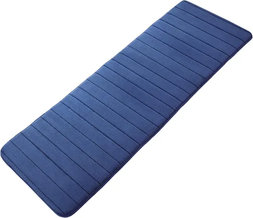 Miniatura 14 de uxcell Alfombra de baño de espuma viscoelástica, tapete absorbente para la cocina, tapete suave y cómodo para suelos de cocina y baño, 63 x 24 Beige