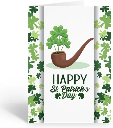 Miniatura 10 de Stonehouse Collection Surtido de tarjetas de felicitación del día de San Patricio, tarjetas irlandesas de la suerte, trébol, duende, decoraciones