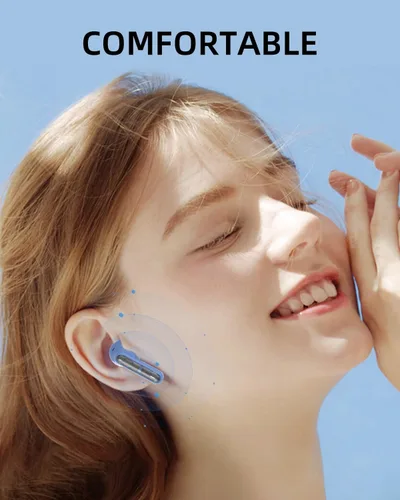 Miniatura 7 de Auriculares inalámbricos azules P1 PRO, auriculares inalámbricos Bluetooth con micrófonos de llamada clara, ajuste cómodo, IPX7 impermeable, batería