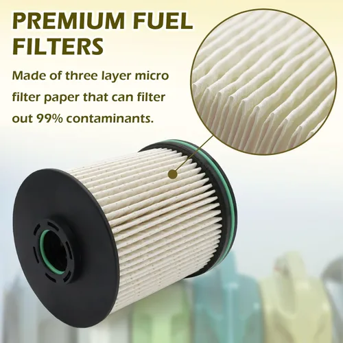 Miniatura 3 de Paquete de 2 filtros de combustible TP1015 para Duramax Diesel Pro de 6.6 L para Chevrolet Silverado/GMC Sierra 2500HD 3500HD/Chevy Cruze 2014-2018
