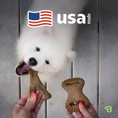 Miniatura 5 de Benebone Paquete de 2 juguetes masticables para perros, hechos en Estados Unidos, sabor a tocino real