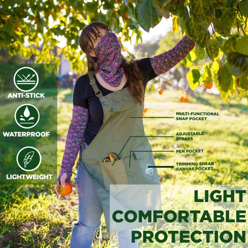 Miniatura 2 de FARMER'S DEFENSE Lightweight Garden Apron with Canvas Pockets