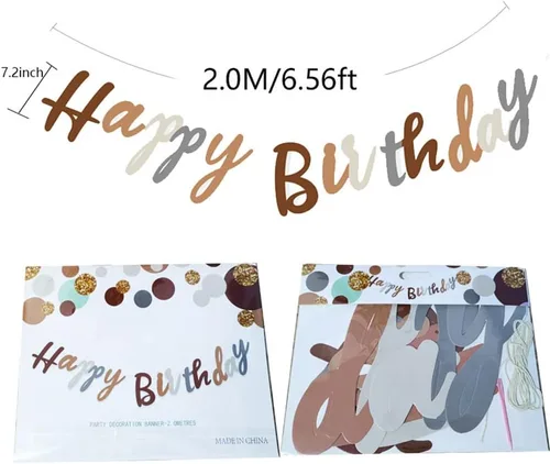 Miniatura 4 de Cartel de feliz cumpleaños con tema de oso con lindo cartel de oso, decoración de banderines para fiesta de cumpleaños, suministros para fiesta
