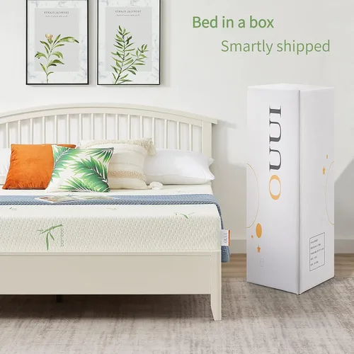 Miniatura 9 de Colchón individual de espuma viscoelástica de 8 pulgadas con funda de bambú transpirable, colchón de gel de firmeza media para litera, cama nido