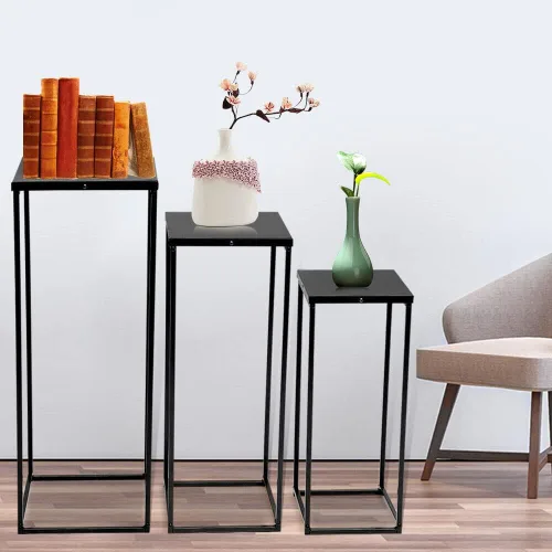 Miniatura 2 de 3 soportes altos para plantas para macetas, soporte de metal para plantas, jardín, boda, estante para plantas, soporte de exhibición para macetas