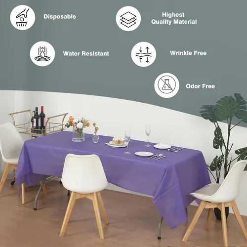 Miniatura 43 de Rollo de plástico para cubierta de mesa color verde manzana, 40 pulgadas x 100 pies, rollo de plástico resistente para cubierta de mesa de banquetes