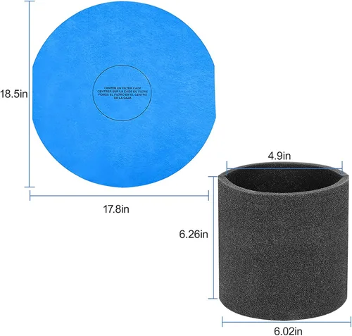 Miniatura 7 de KEEPOW 90585 - Funda de espuma para filtro de aspiradora y filtro 90107 compatible con la mayoría de limpiadores de aspiradora de 5 a 16 galones