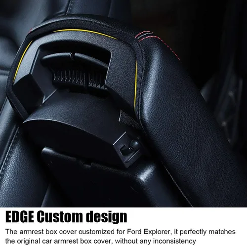 Miniatura 3 de XITER Protector de funda para reposabrazos de automóvil, 1 almohadilla de cuero para consola central para Edge 2015-2024, protector de caja