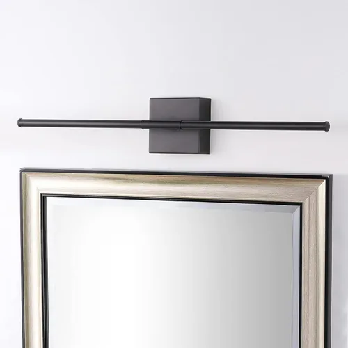 Miniatura 10 de JONATHAN Y Aplique de pared LED integrado moderno regulable negro de 28 pulgadas, luz de tocador de metal para espejo de baño, dormitorio, pasillo