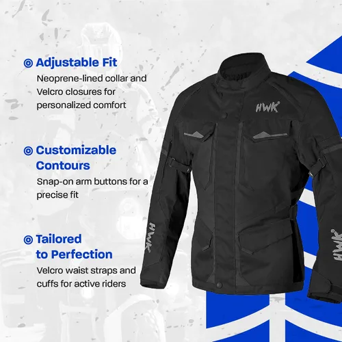 Miniatura 3 de Chaqueta de motocicleta para hombres para viajes y aventuras, reforzamiento CE, a prueba de agua, AVD, para las 4 estaciones