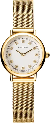 Reloj dorado para mujer con pequeña banda de malla de acero inoxidable, minimalista de dos manecillas, esfera romana de caja redonda, herramienta de