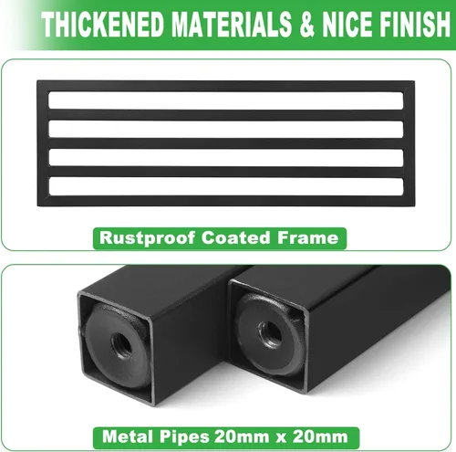 Miniatura 2 de Dipion Paquete de 2 soportes de metal para plantas al aire libre, estantes para plantas de interior, 1 nivel resistentes para múltiples plantas, 26