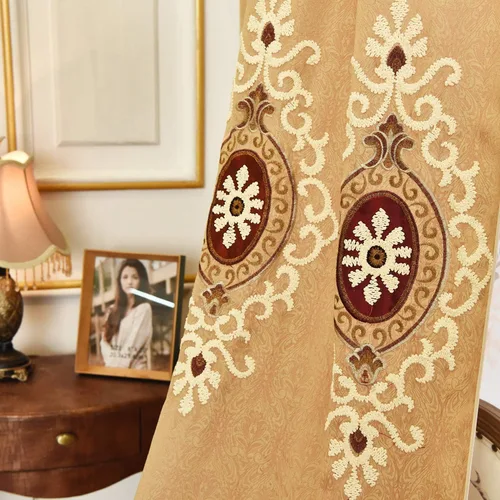 Miniatura 4 de VOGOL Cortinas/Cortinajes/Paneles/Tratamientos Personalizados Simples de Chenilla Jacquard Opacas Elegancia para Ventana para Dormitorio Sala