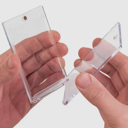 Miniatura 5 de Portatarjetas magnético de 24 quilates, protectores de tarjetas de plástico duro de 35 puntos, cargadores superiores para MTG, YUGIOH, tarjetas