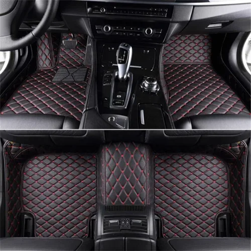 Miniatura 33 de Alfombrillas de cuero de lujo personalizadas para todo tipo de clima para el 99.99% de automóviles, SUV y camiones según el modelo automotriz Negro