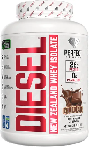 Miniatura 24 de PERFECT SPORTS Diesel 100% aislado de proteína de suero de Nueva Zelanda Endulzado con stevia, sin ingredientes artificiales, apto para dieta Keto