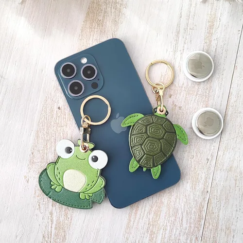 Miniatura 24 de CATCH ON Paquete de 2 fundas de cuero para Airtag para llavero, bonitos accesorios Kawaii adecuados para Airtag