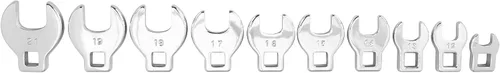 Miniatura 2 de Performance Tool W452 - Juego de llaves métricas para patas de gallo de 10 piezas, cierres difíciles de alcanzar, acero de aleación tratado