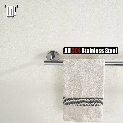 Miniatura 7 de JQK Toallero cromado, 27 pulgadas, acero inoxidable 304 engrosado 0.8mm, toallero para baño, soporte para toallas con acabado pulido montaje