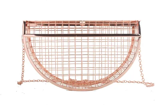 Miniatura 8 de LETODE Bolso cruzado de cadena elegante para mujer, embrague de jaula hueca de metal