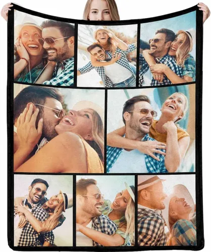 Miniatura 31 de Manta personalizada con foto y texto, mantas personalizadas con 20 fotos, manta personalizada usando mis propias imágenes, regalos conmemorativos 20