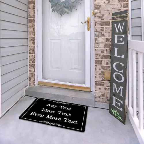 Miniatura 6 de Tapete personalizado de bienvenida para el hogar familiar, tapete personalizado para interiores y exteriores con tu entrada de texto para casa, B
