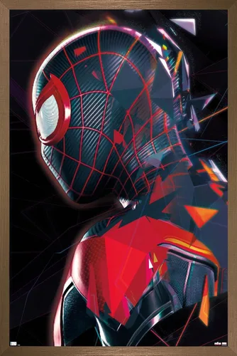 Miniatura 15 de Trends International Marvel's Spider-Man: Miles Morales - Póster de pared de perfil, 22.37 x 34.00 pulgadas, versión enmarcada en blanco
