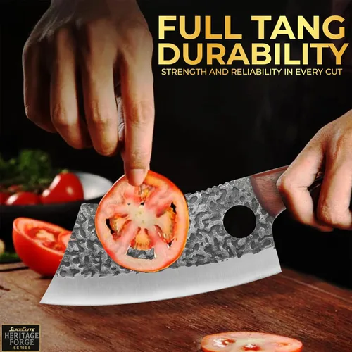 Miniatura 3 de SliceElite 2PCS Juego de Cuchillos de Chef Forjados a Mano Cuchillos Serbios y de Carnicero para Cortar Carne y Vegetales Cuchillo de Cocina