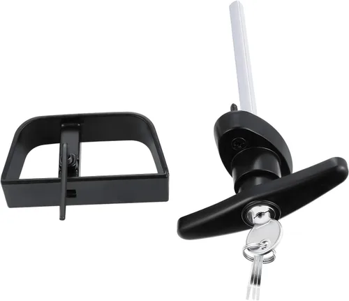 Miniatura 3 de Kit de cerradura de puerta de cobertizo QANVEE con manija en forma de T y 4 llaves, juego de cerraduras de hardware para puerta de cobertizo