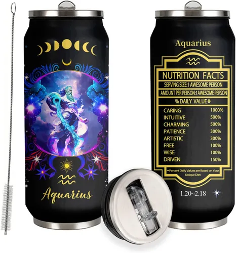 Miniatura 18 de Tumbler de Constelación de Sagitario del Zodiaco de Acero Inoxidable para Hombres y Mujeres Fanáticos de la Astrología Regalos de Cumpleaños Tumbler