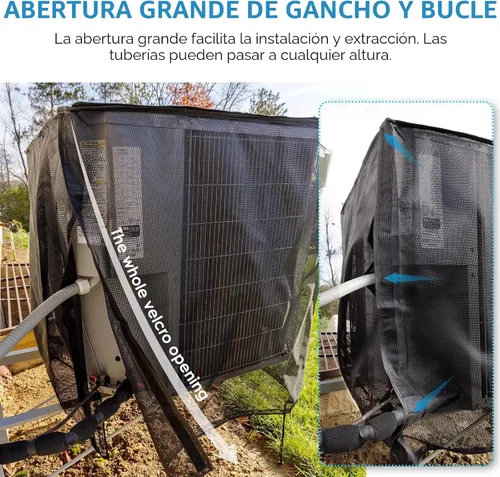 Miniatura 4 de Joiish Fundas de aire acondicionado para exteriores, malla completa con parte superior impermeable desmontable, transpirable y para todas