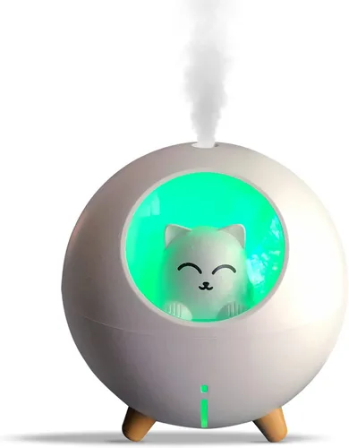 Mini humidificador ultrasónico ultrasilencioso con USB, lindo humidificador de niebla fría, para niños, habitación del bebé, habitación del bebé, 7
